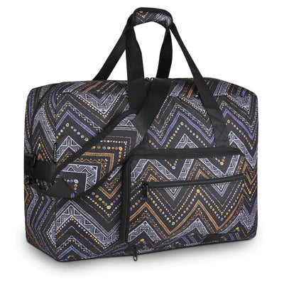 F.FETIVIN Weekender Bag Carry On Bag Travel Duffle Bag Medium Overnight Bag for Women (Wavy Stripes)