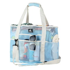 HAMISH Beach Bag Mesh Beach Bag40L Multipurpose Tote Bag For Women Travel Waterproof swim Pool Bag Lightweight & Foldable Beach Bag Toy Bag